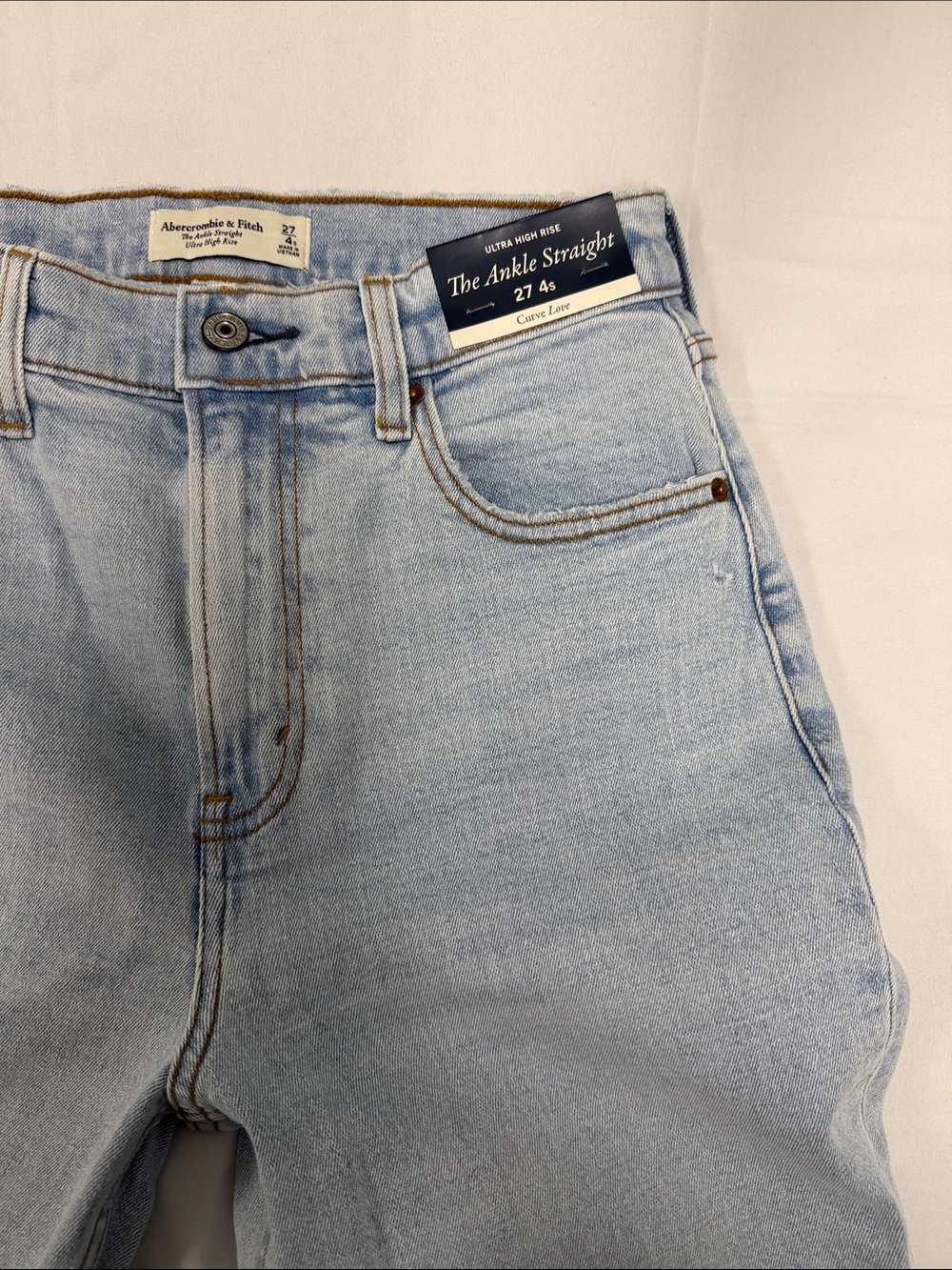 Abercrombie & Fitch Light Blue Slim Straight Ankle Jeans